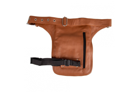 SASZETKA MOTOCYKLOWA NA UDA BLACK HEART DEVIL SKULL BROWN LEATHER /W-TEC SASZETKA MOTOCYKLOWA NA UDA BLACK HEART DEVIL SKULL BROWN LEATHER /W-TEC