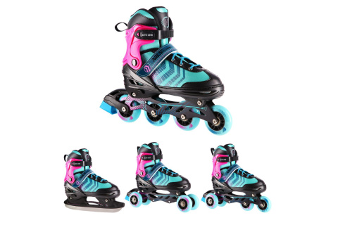 ŁYŻWOROLKI NH18192A 4W1 ROZM. M (34-38) /NILS EXTREME