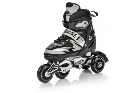 ŁYŻWOROLKI 4W1 SEASONS CZARNY M (34-37) /METEOR