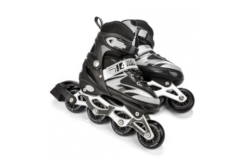 ŁYŻWOROLKI 4W1 SEASONS CZARNY M (34-37) /METEOR