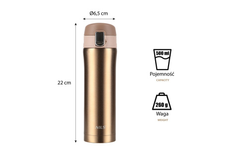 KUBEK TERMICZNY ZŁOTY NCB10 /NILS CAMP