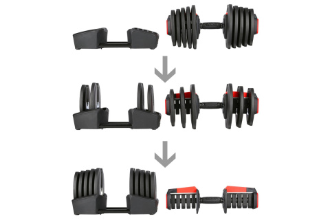 ZESTAW REGULOWANYCH SZTANGIELEK SGR40 PRO SET 2W1 43,5 KG /HMS ZESTAW REGULOWANYCH SZTANGIELEK SGR40 PRO SET 2W1 43,5 KG /HMS