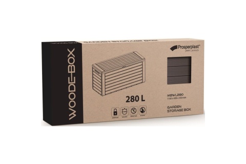 SKRZYNIA OGRODOWA 280L ANTRACYT WOODEBOX /PROSPERPLAST SKRZYNIA OGRODOWA 280L ANTRACYT WOODEBOX /PROSPERPLAST
