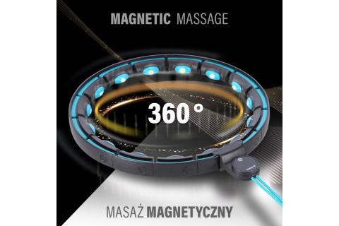 HULA HOP Z MAGNESAMI I OBCIĄŻNIKIEM + LICZNIK HHM17 /HMS