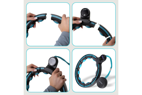 HULA HOP Z MAGNESAMI I OBCIĄŻNIKIEM + LICZNIK HHM17 /HMS