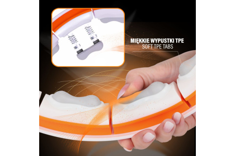 ZESTAW HULA HOP WHITE/ORANGE HHM21 Z LICZNIKIEM + PAS BR1313 /HMS ZESTAW HULA HOP WHITE/ORANGE HHM21 Z LICZNIKIEM + PAS BR1313 /HMS