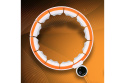 ZESTAW HULA HOP WHITE/ORANGE HHM21 Z LICZNIKIEM + PAS BR1313 /HMS