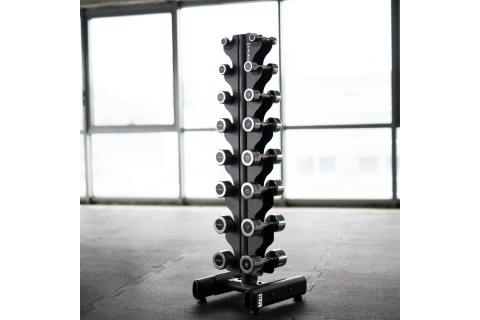 ZESTAW HANTLI CHD 2 X 1 - 8 KG (72 KG) + STOJAK STR36 /HMS