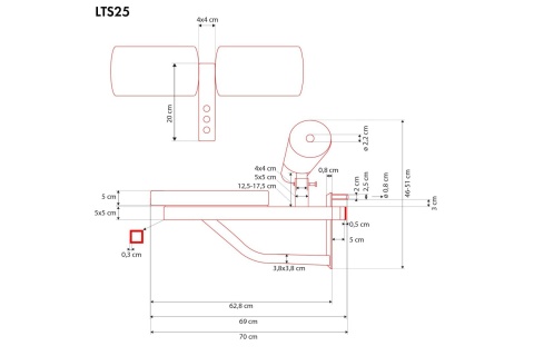 SIEDZISKO TRENINGOWE Z BLOKADĄ NA UDA LAT SEAT LTS25 /HMS