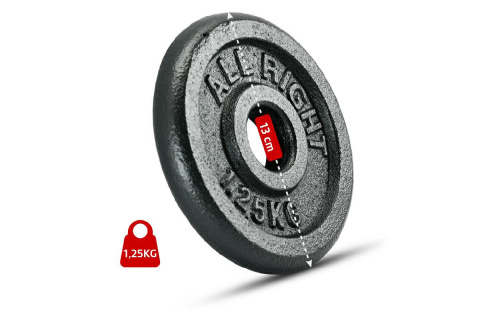 OBCIĄŻENIE ŻELIWNE FEOZ1 1,25KG 28MM /ALLRIGHT