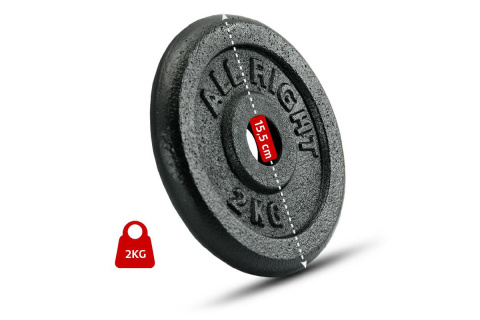 OBCIĄŻENIE ŻELIWNE FEOZ1 2KG 28MM /ALLRIGHT