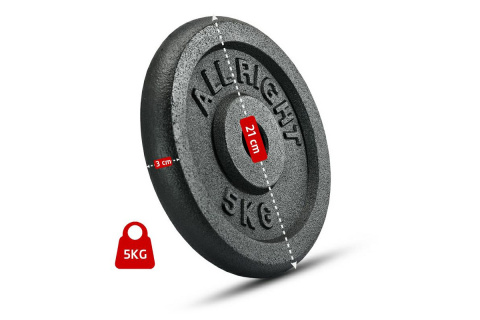 OBCIĄŻENIE ŻELIWNE FEOZ1 5KG 28MM /ALLRIGHT