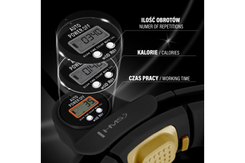 HULA HOP BLACK/GOLD Z MAGNESAMI I OBCIĄŻNIKIEM + LICZNIK HHM13 /HMS HULA HOP BLACK/GOLD Z MAGNESAMI I OBCIĄŻNIKIEM + LICZNIK HHM13 /HMS