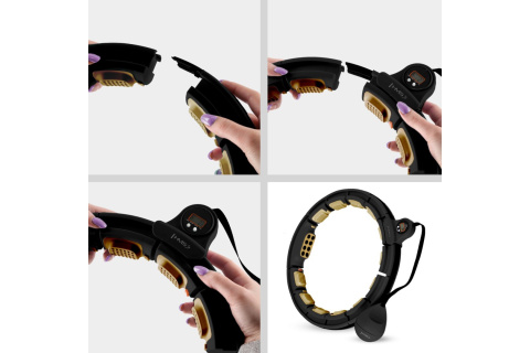 HULA HOP BLACK/GOLD Z MAGNESAMI I OBCIĄŻNIKIEM + LICZNIK HHM13 /HMS HULA HOP BLACK/GOLD Z MAGNESAMI I OBCIĄŻNIKIEM + LICZNIK HHM13 /HMS