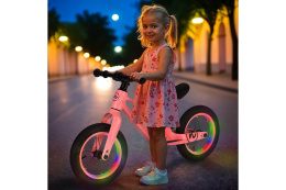 ROWEREK BIEGOWY KOŁA POMPOWANE 12'' LED RÓŻOWY RB901 /NILS FUN