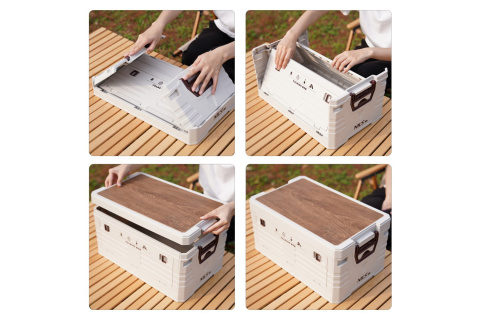 SKŁADANA SKRZYNIA KEMPINGOWA Z FUNKCJĄ STOŁU 2W1 50L NCB4002 /NILS CAMP