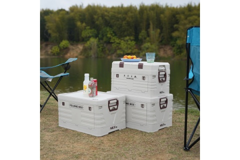 SKŁADANA SKRZYNIA KEMPINGOWA Z POKRYWĄ 50L NCB4003 /NILS CAMP