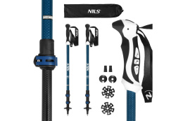 KIJE TREKKINGOWE ALUMINIOWE BLUE TK8601 /NILS