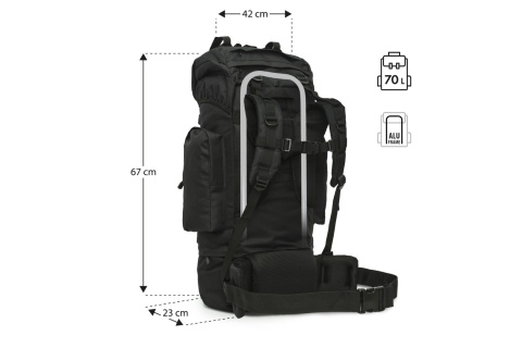 PLECAK TAKTYCZNY EAGLE CZARNY 70L NC3901 /NILS CAMP
