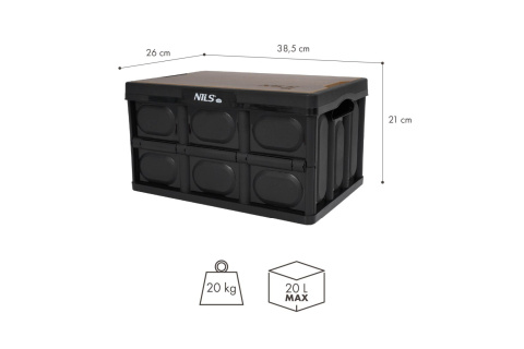 SKŁADANA SKRZYNIA KEMPINGOWA Z FUNKCJĄ STOŁU 2W1 20L NCB4005 /NILS CAMP