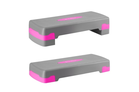 STEP DO AEROBIKU SZARO RÓŻOWY AS003 /HMS