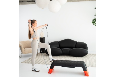 STEP DO AEROBIKU REGULOWANY Z FUNKCJĄ ŁAWKI COMMERCIAL AS009 PRO /HMS