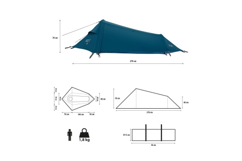 NAMIOT ULTRA LIGHT SKYAIR 1 NIEBIESKI NC2501 /NILS CAMP