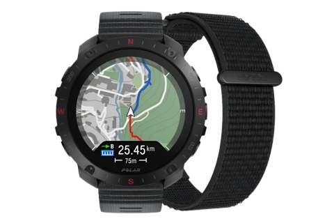 ZEGAREK SPORTOWY GRIT X2 PRO CZARNY MIDNIGHT BLACK HOOK AND LOOP /POLAR