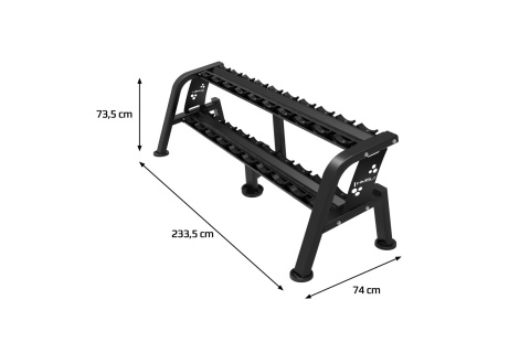 STOJAK NA HANTLE DWURZĘDOWY 10 PAR COMMERCIAL STR47 /HMS
