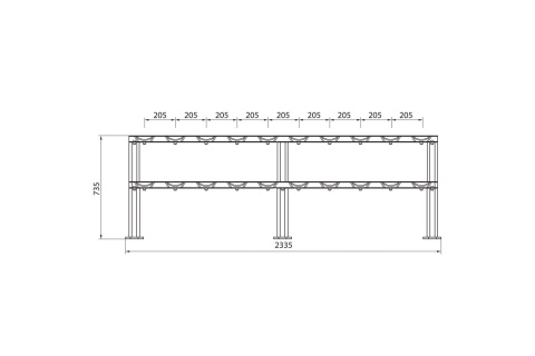 STOJAK NA HANTLE DWURZĘDOWY 10 PAR COMMERCIAL STR47 /HMS