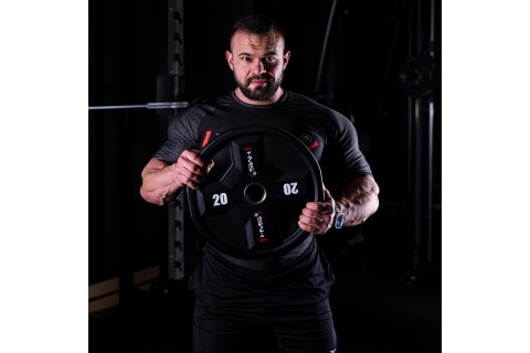 TALERZE OLIMPIJSKIE POLIURETANOWE ZESTAW 2 X 2.5 - 25 KG CPU (155 KG) TPC SET /HMS