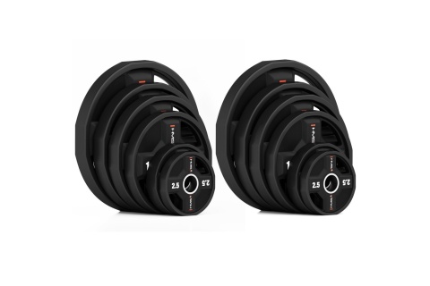 TALERZE OLIMPIJSKIE POLIURETANOWE ZESTAW 2 X 2.5 - 25 KG CPU (155 KG) TPC SET /HMS