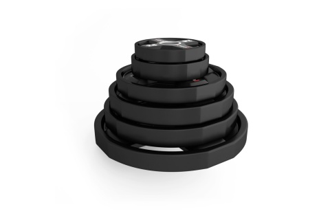 TALERZE OLIMPIJSKIE POLIURETANOWE ZESTAW 2 X 2.5 - 25 KG CPU (155 KG) TPC SET /HMS