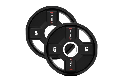 TALERZE OLIMPIJSKIE POLIURETANOWE ZESTAW 2 X 2.5 - 25 KG CPU (155 KG) TPC SET /HMS