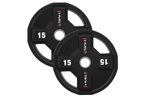 TALERZE OLIMPIJSKIE POLIURETANOWE ZESTAW 2 X 2.5 - 25 KG CPU (155 KG) TPC SET /HMS