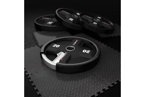 TALERZE OLIMPIJSKIE POLIURETANOWE ZESTAW 2 X 2.5 - 25 KG CPU (155 KG) TPC SET /HMS