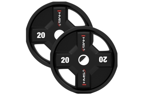 TALERZE OLIMPIJSKIE POLIURETANOWE ZESTAW 2 X 2.5 - 25 KG CPU (155 KG) TPC SET /HMS