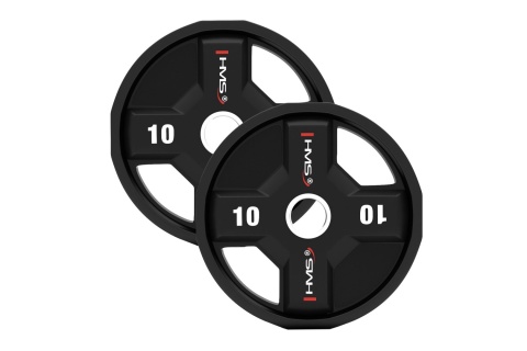 TALERZE OLIMPIJSKIE POLIURETANOWE ZESTAW 2 X 2.5 - 25 KG CPU (155 KG) TPC SET /HMS