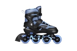 ŁYŻWOROLKI LED + OCHRANIACZE MOONBEAM NIEBIESKIE ROZM. L(39-42) ZESTAW NA0189 /NILS EXTREME