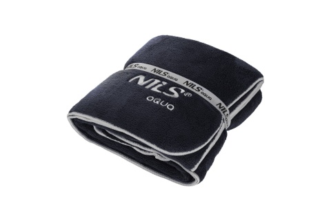 RĘCZNIK Z MIKROFIBRY FROTTE CZARNY 160X80CM NAR14 /NILS AQUA