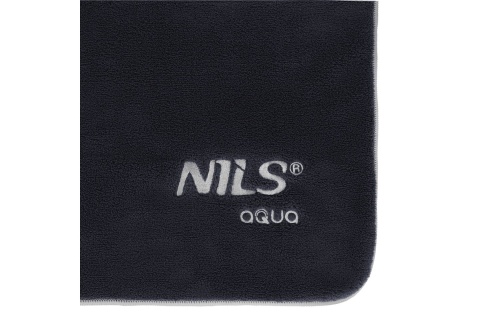 RĘCZNIK Z MIKROFIBRY FROTTE CZARNY 160X80CM NAR14 /NILS AQUA