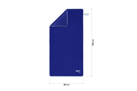 RĘCZNIK Z MIKROFIBRY FROTTE GRANATOWY 160X80CM NAR14 /NILS AQUA