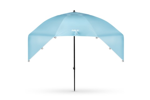 PARASOL/PARAWAN PLAŻOWY 2W1 XXL 240 CM NIEBIESKI NC17114 /NILS