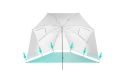 PARASOL/PARAWAN PLAŻOWY 2W1 XXL 240 CM ZIELONY NC17114 /NILS