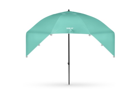 PARASOL/PARAWAN PLAŻOWY 2W1 XXL 240 CM ZIELONY NC17114 /NILS