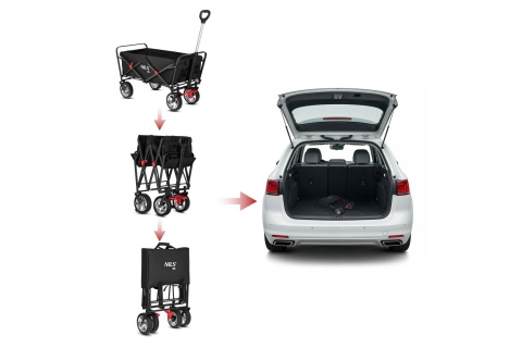 WÓZEK TURYSTYCZNY 120L CZARNY NC2603 /NILS CAMP