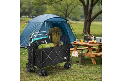 WÓZEK TURYSTYCZNY XXL 180L CZARNY NC2604 /NILS CAMP