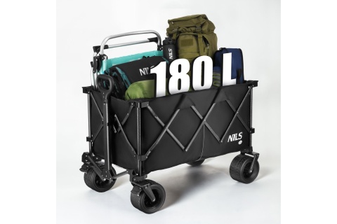 WÓZEK TURYSTYCZNY XXL 180L CZARNY NC2604 /NILS CAMP
