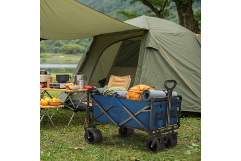 WÓZEK TURYSTYCZNY 120L NIEBIESKI NC2605 /NILS CAMP