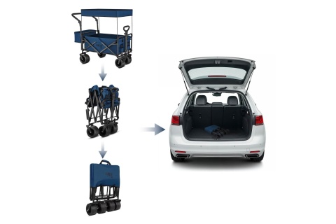 WÓZEK TURYSTYCZNY 120L NIEBIESKI NC2605 /NILS CAMP